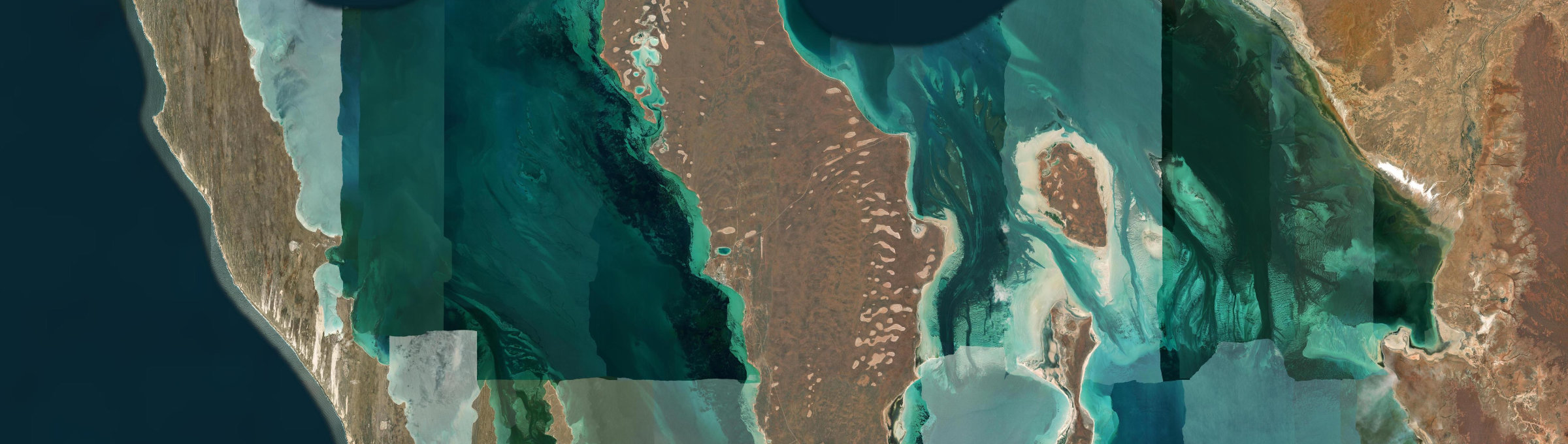 Aerial view of Denham, WA