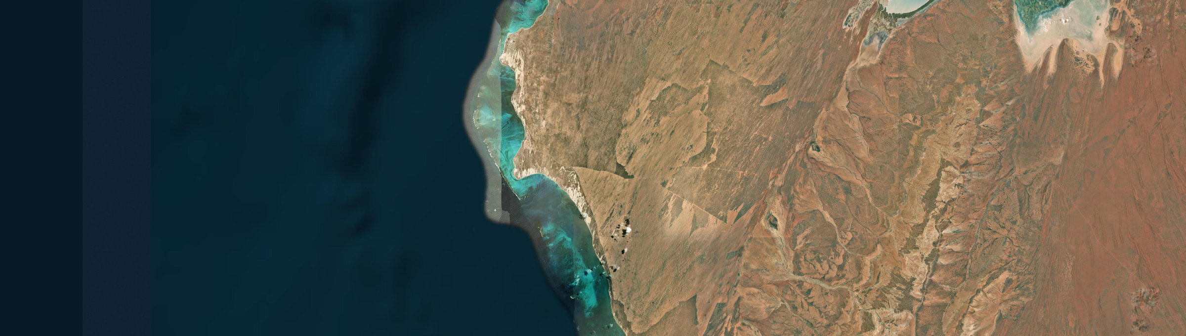 Aerial view of Ningaloo, WA