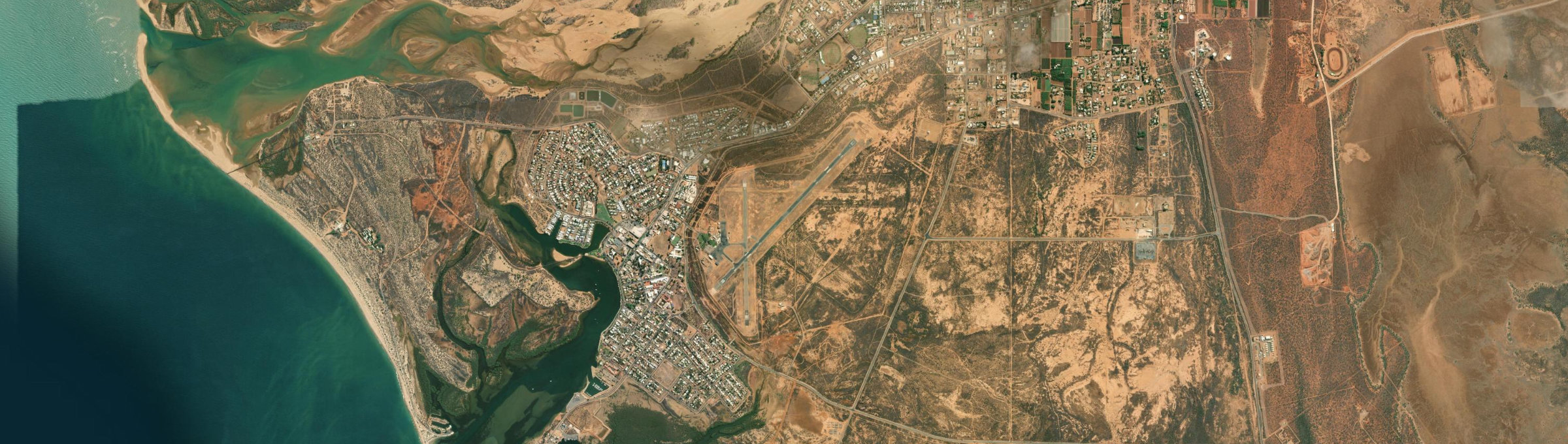 Aerial view of Carnarvon, WA