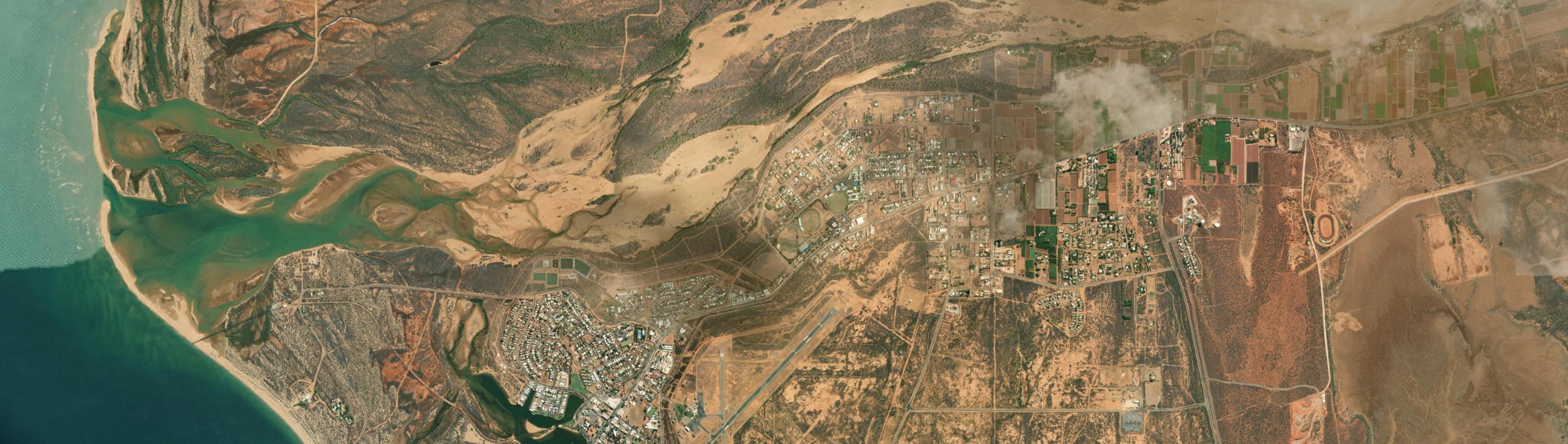 Aerial view of East Carnarvon, WA