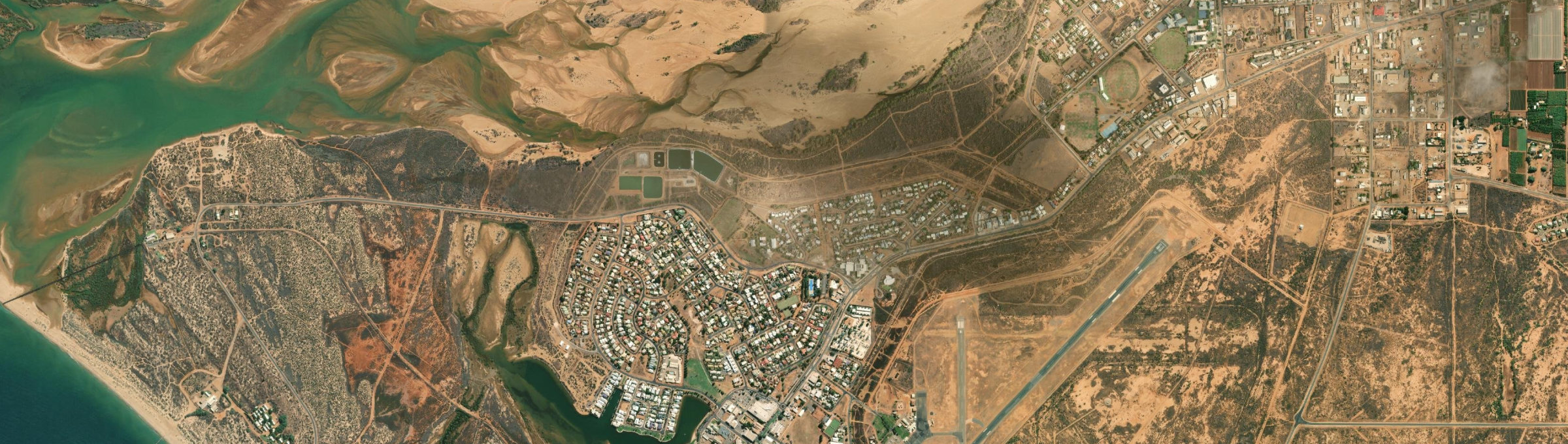 Aerial view of Morgantown, WA