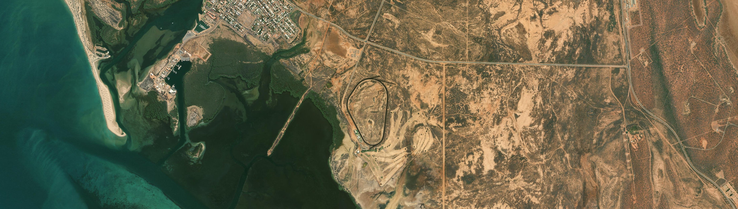 Aerial view of Massey Bay, WA