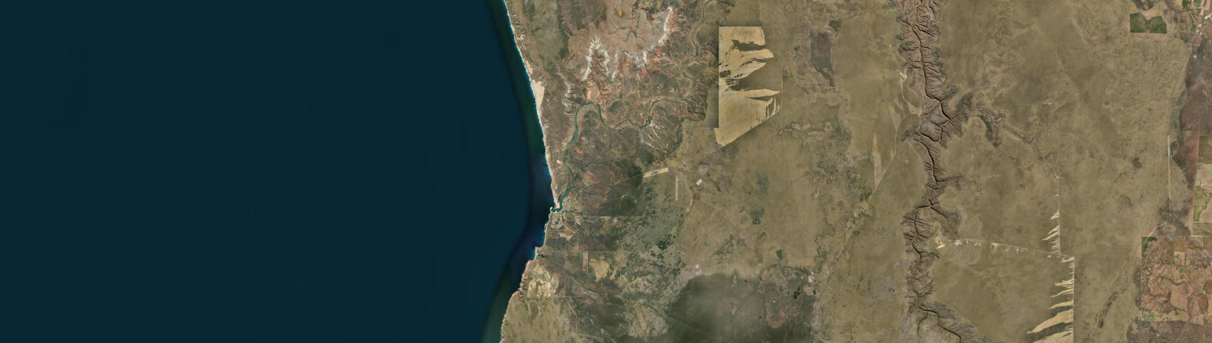 Aerial view of Kalbarri, WA