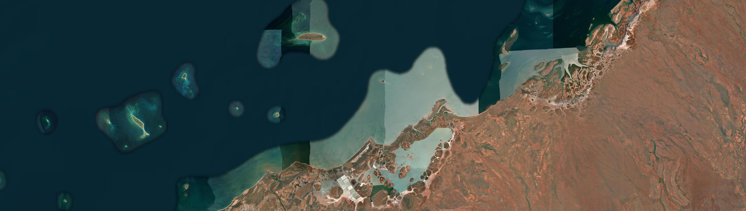 Aerial view of Onslow, WA