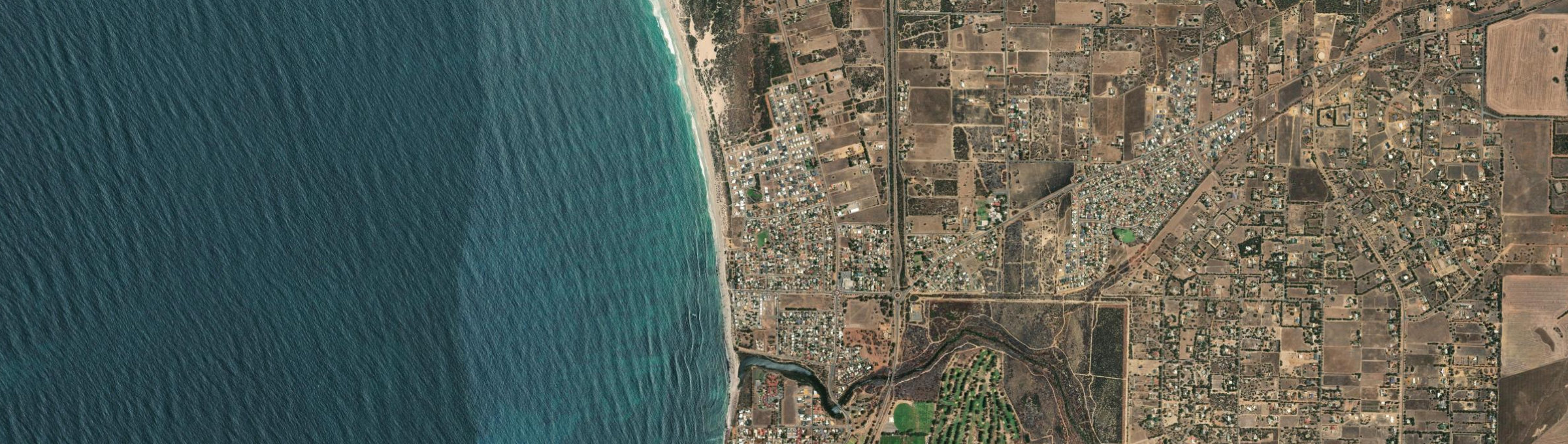 Aerial view of Sunset Beach, WA