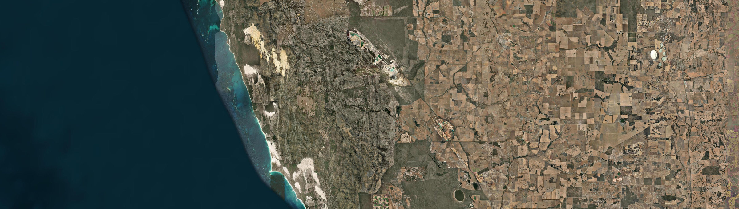 Aerial view of Cooljarloo, WA