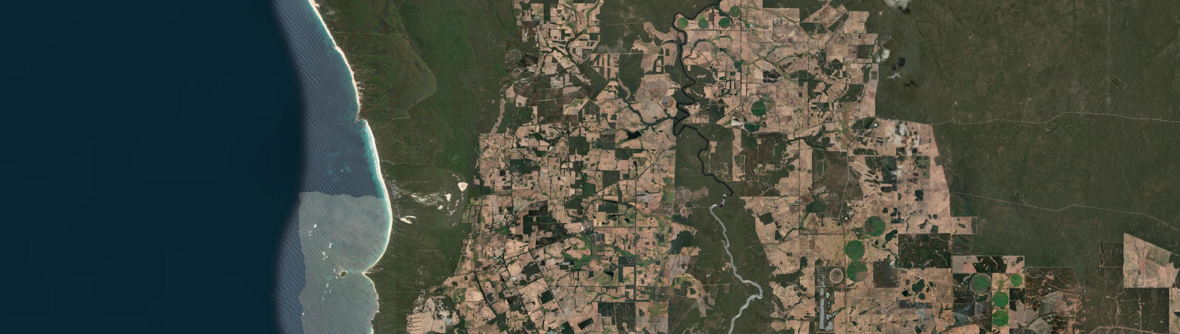 Aerial view of Karridale, WA