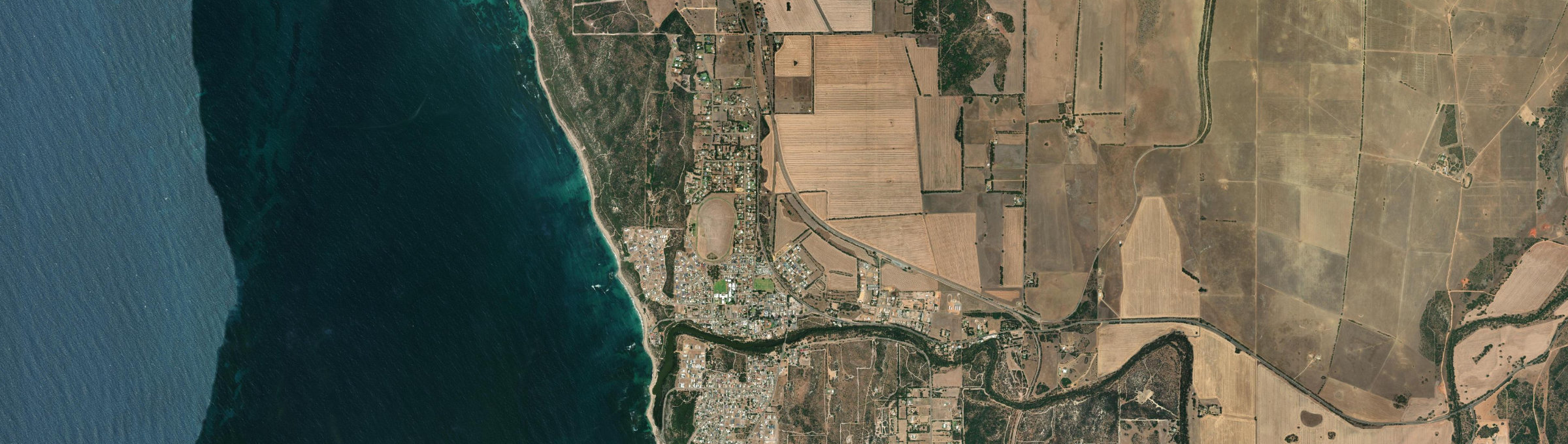 Aerial view of Dongara, WA