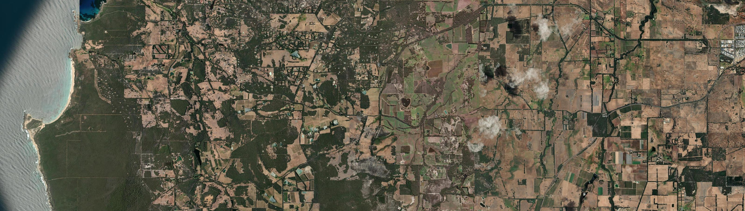 Aerial view of Yallingup Siding, WA