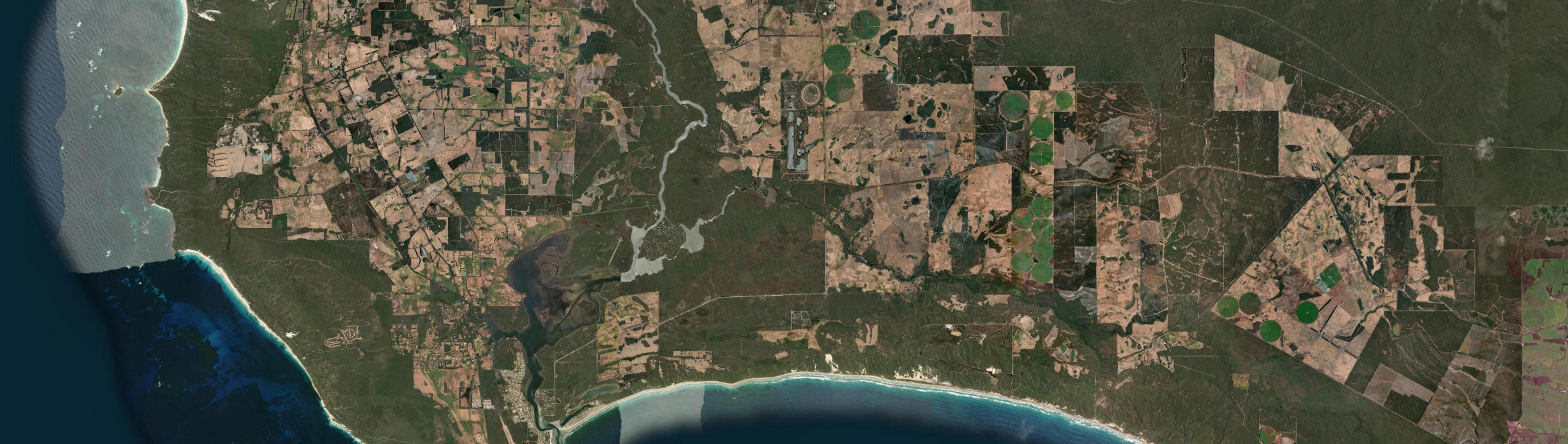Aerial view of Scott River, WA