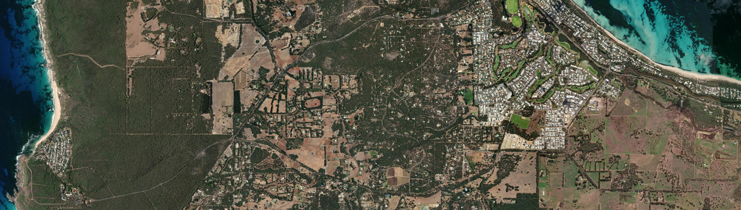 Aerial view of Quedjinup, WA