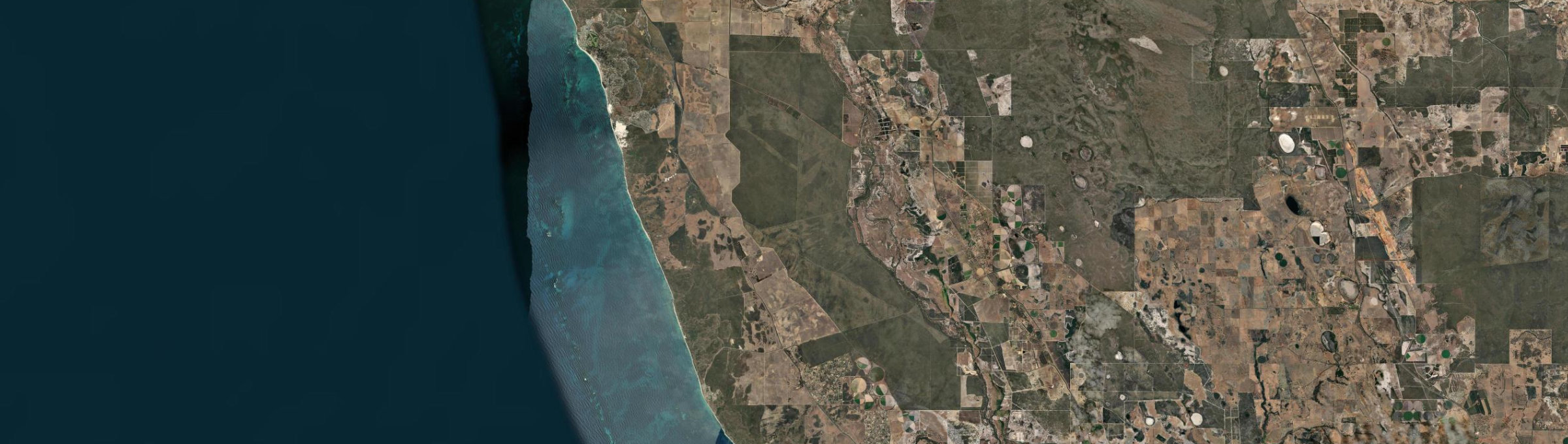 Aerial view of Breton Bay, WA