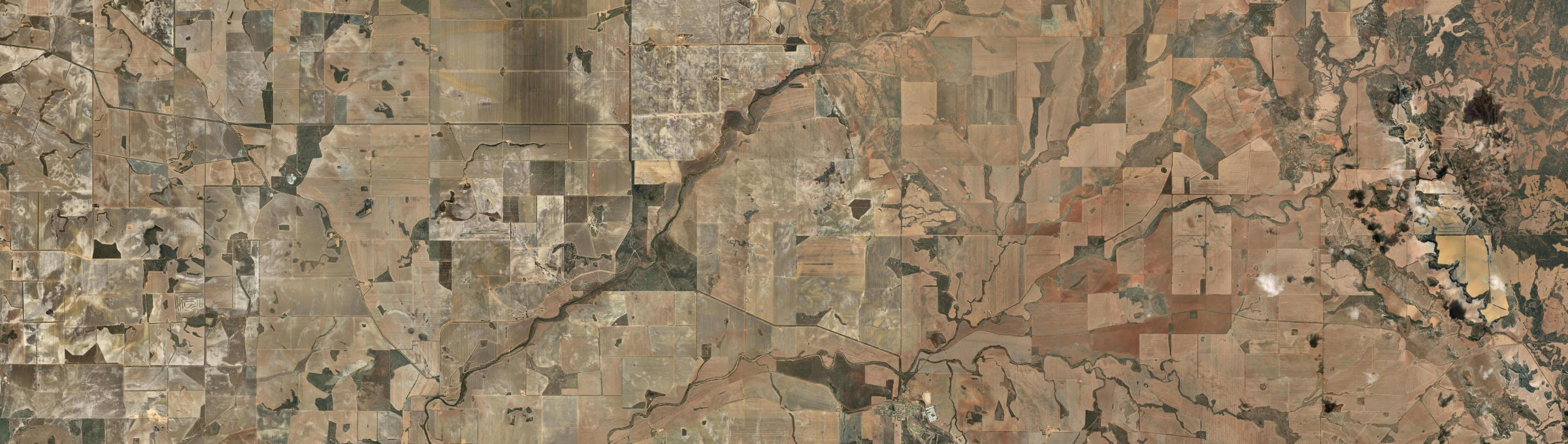 Aerial view of Yarragadee, WA