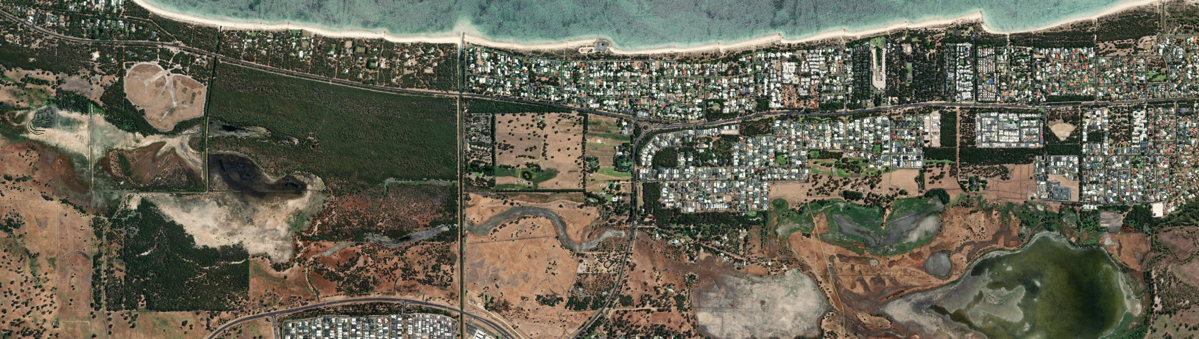 Aerial view of Abbey, WA