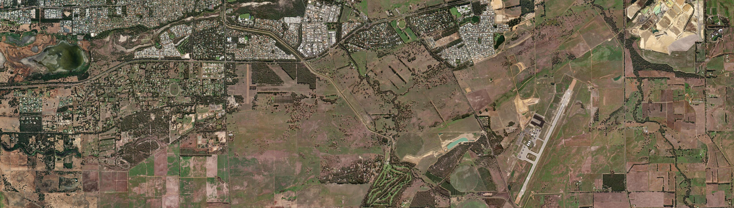 Aerial view of Bovell, WA