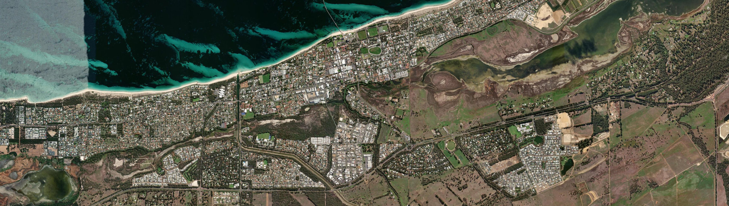 Aerial view of Busselton, WA