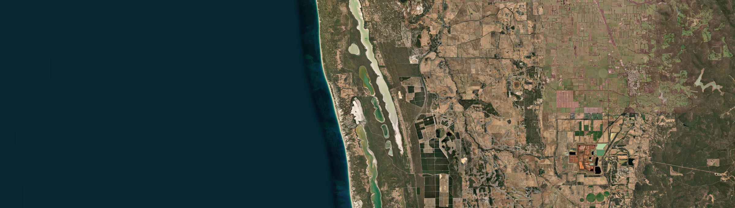 Aerial view of Preston Beach, WA