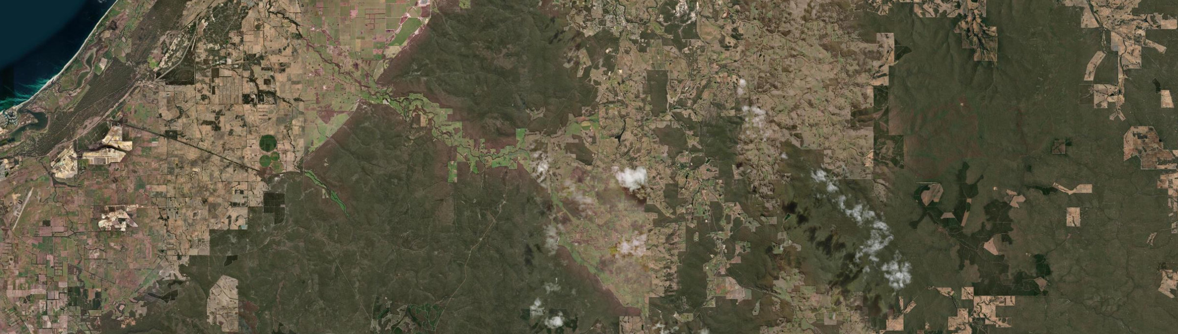 Aerial view of Upper Capel, WA