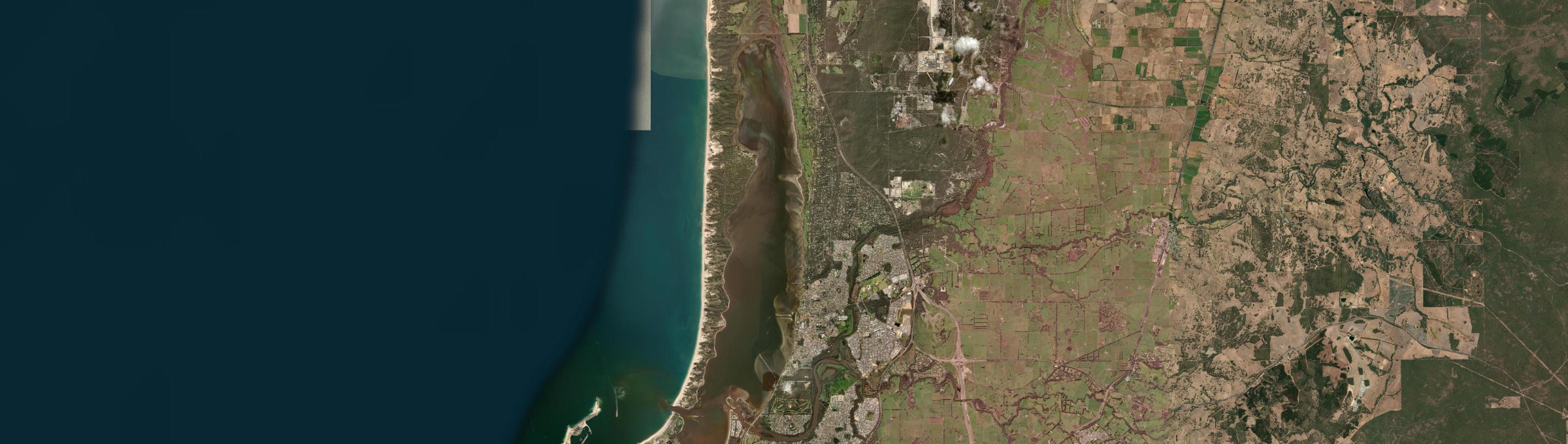Aerial view of Leschenault, WA