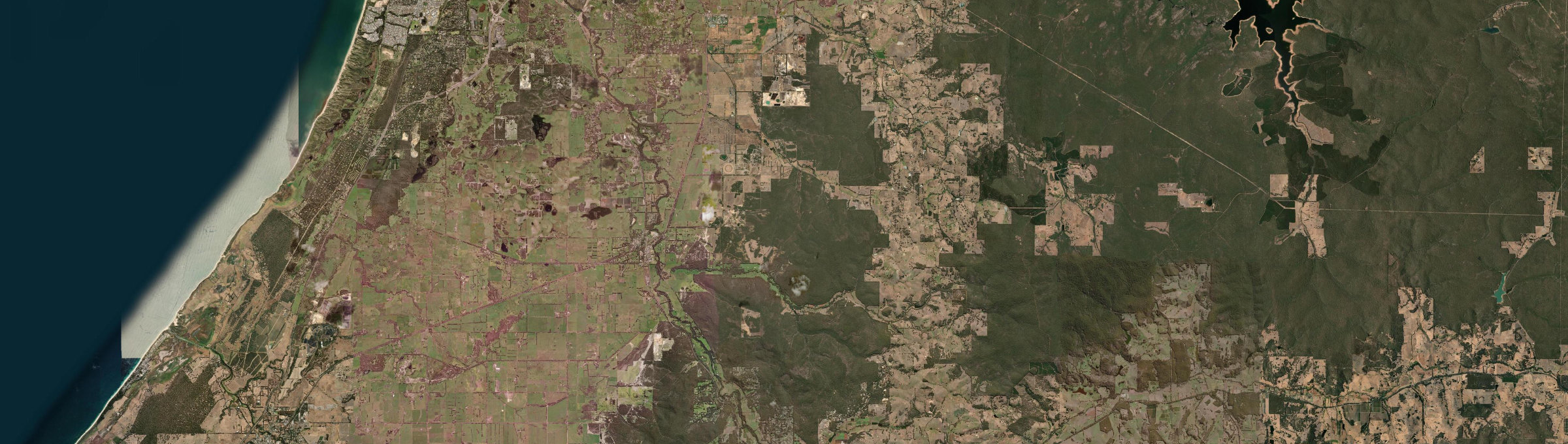 Aerial view of Crooked Brook, WA