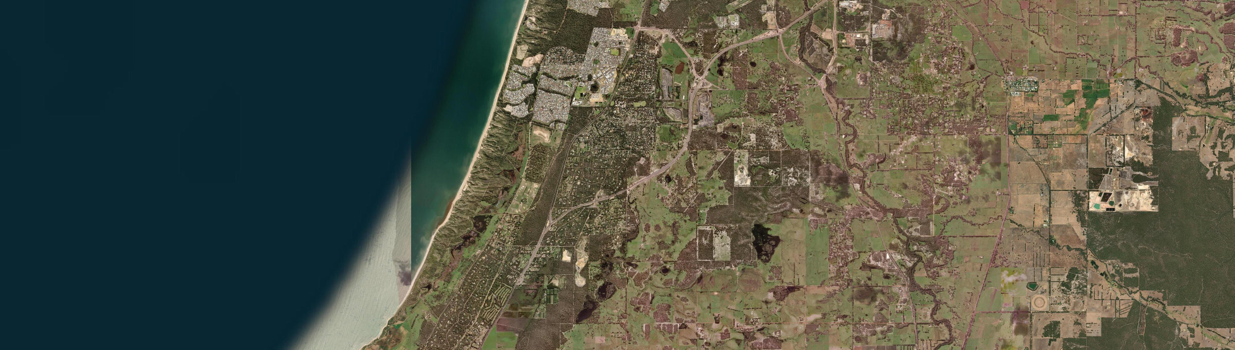Aerial view of Gelorup, WA