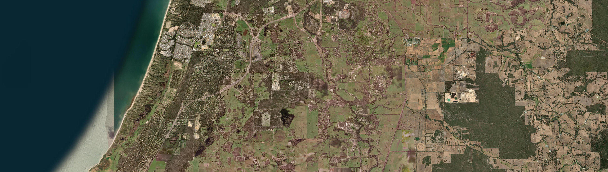 Aerial view of North Boyanup, WA
