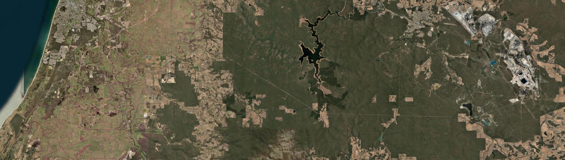 Aerial view of Wellington Forest, WA