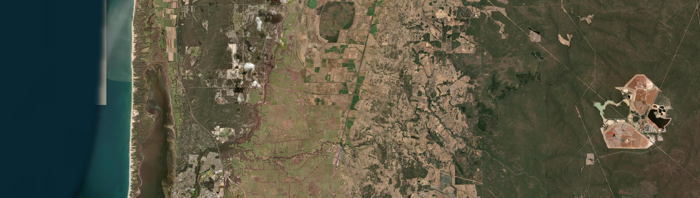 Aerial view of Brunswick (WA), WA