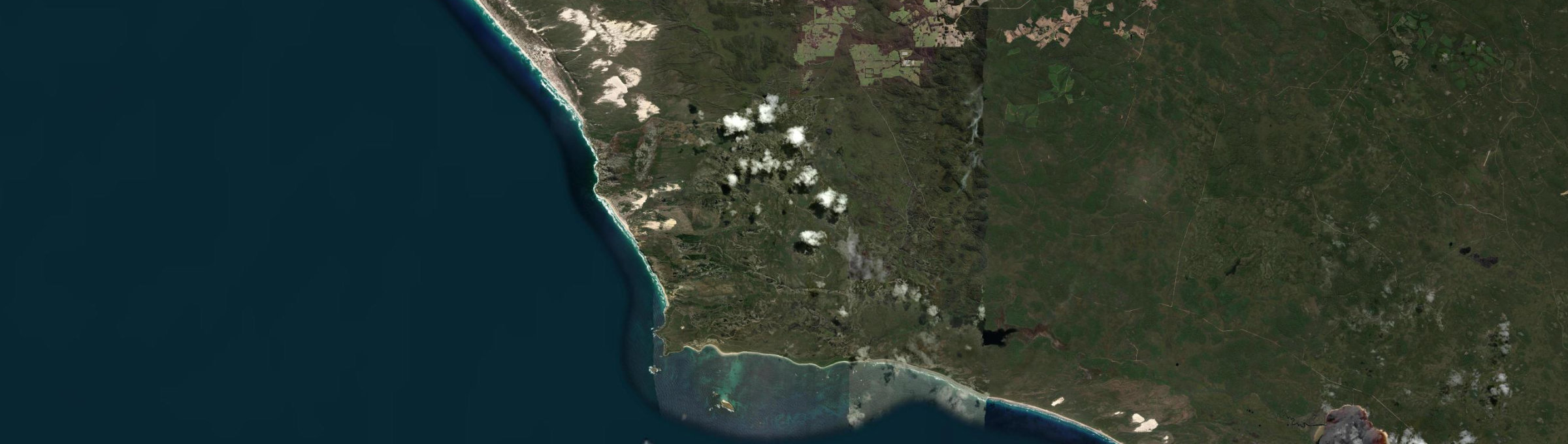 Aerial view of Windy Harbour, WA