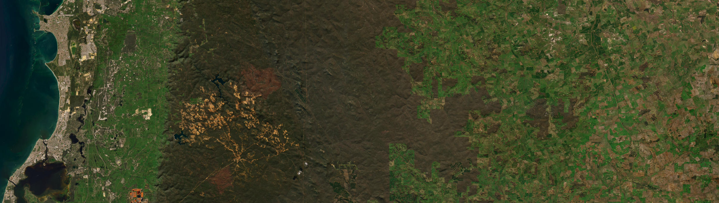Aerial view of North Bannister, WA