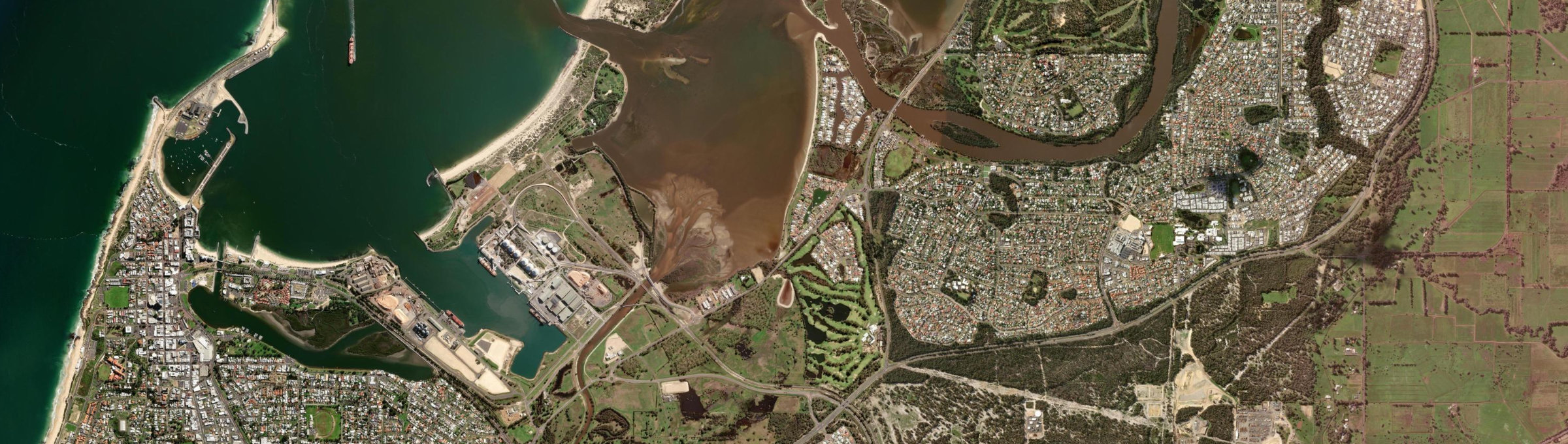 Aerial view of Pelican Point (WA), WA