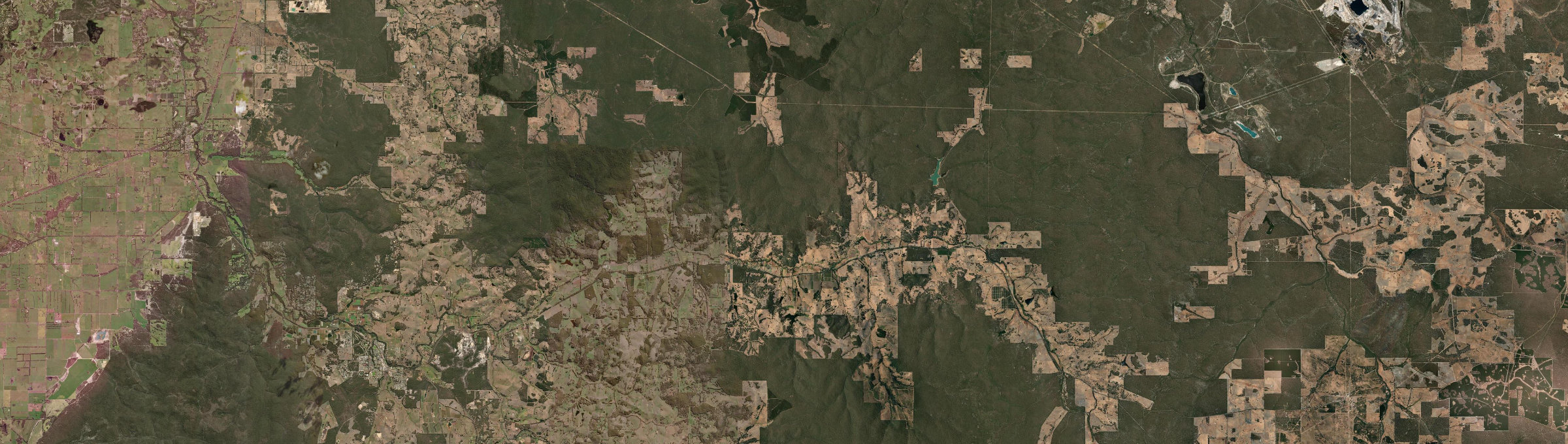 Aerial view of Yabberup, WA
