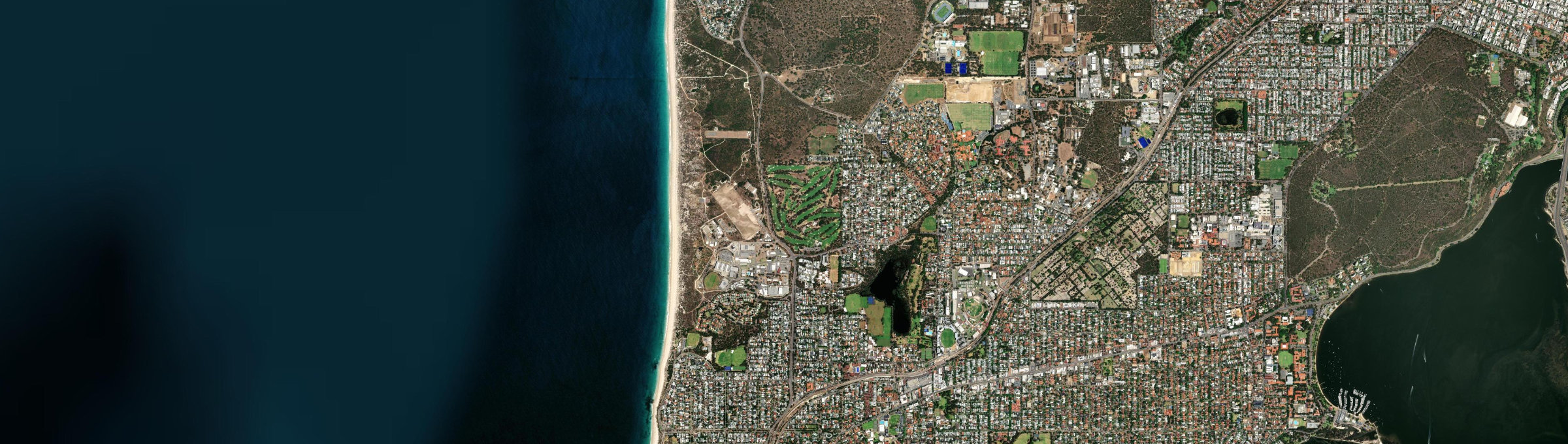 Aerial view of Swanbourne, WA