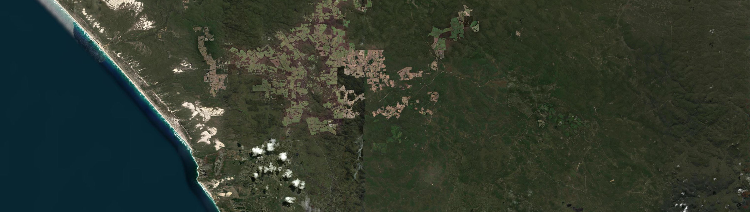 Aerial view of Boorara Brook, WA