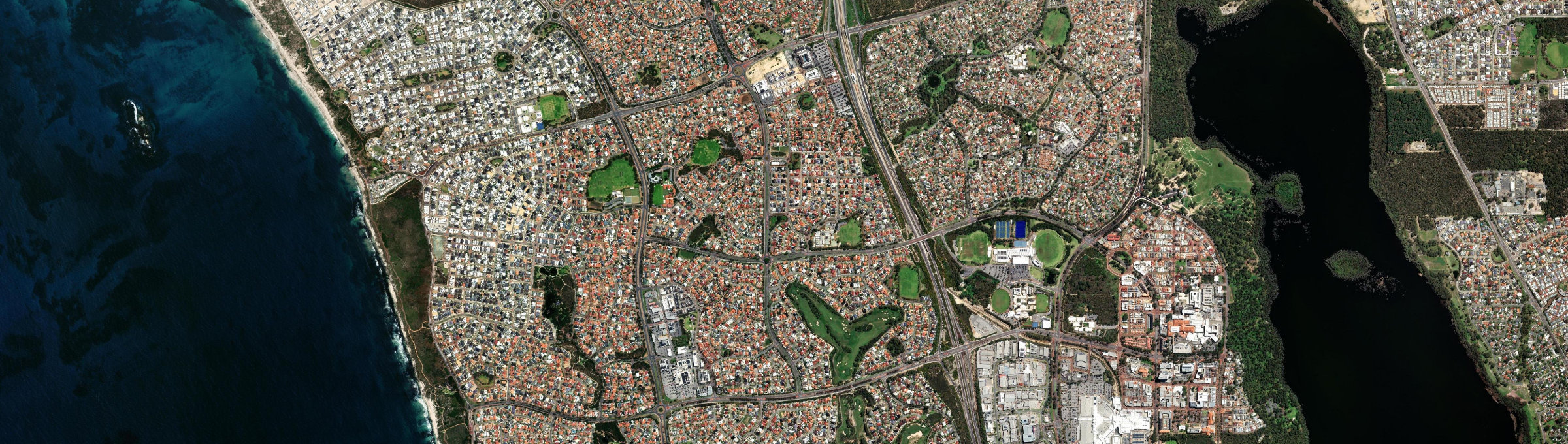 Aerial view of Currambine, WA