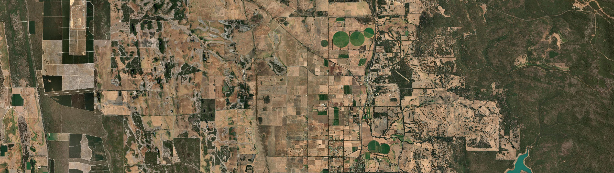 Aerial view of Yarloop, WA