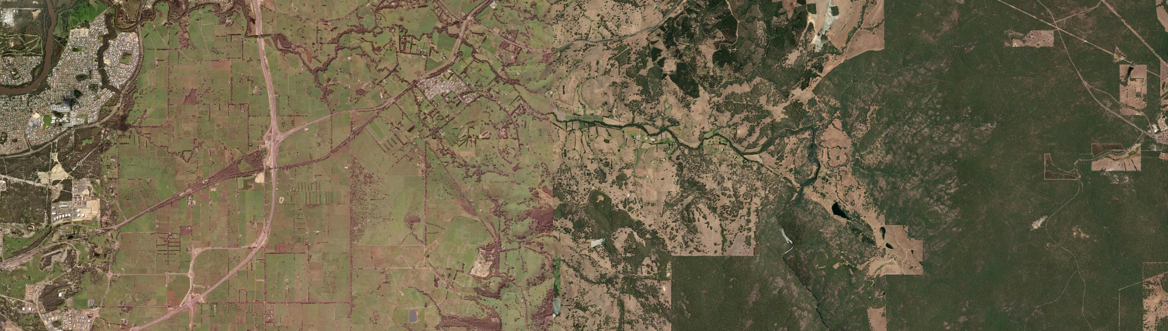 Aerial view of Burekup, WA