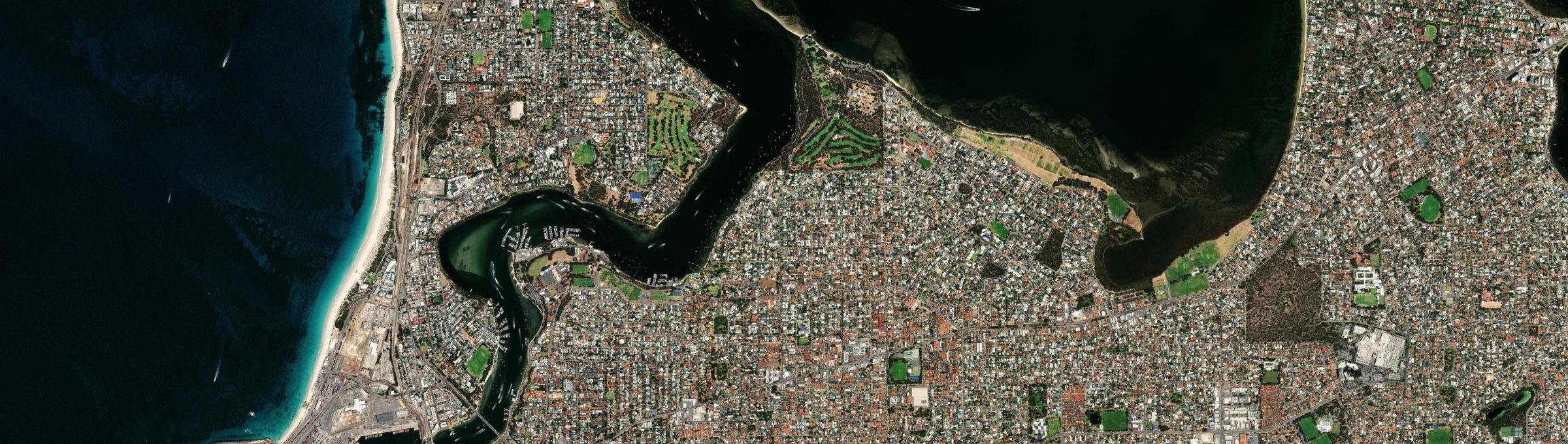 Aerial view of Bicton, WA