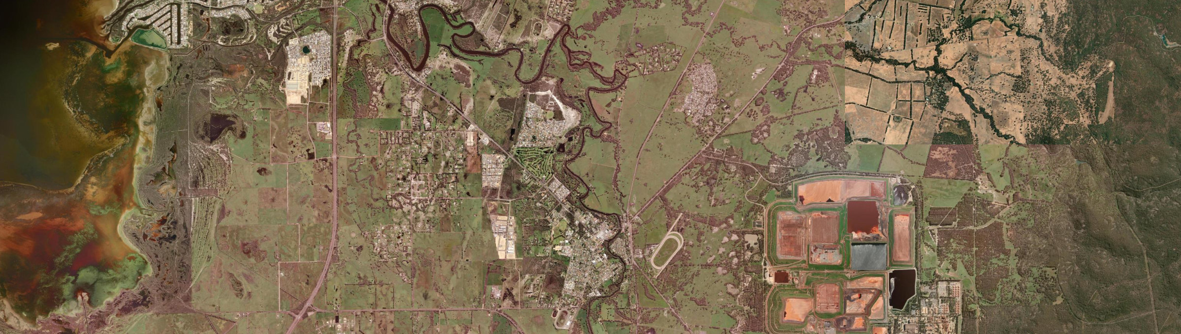 Aerial view of Pinjarra, WA