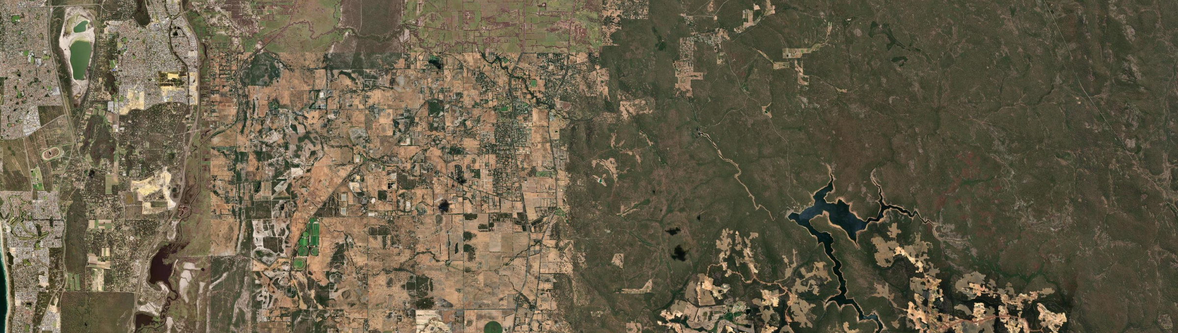Aerial view of Serpentine (WA), WA