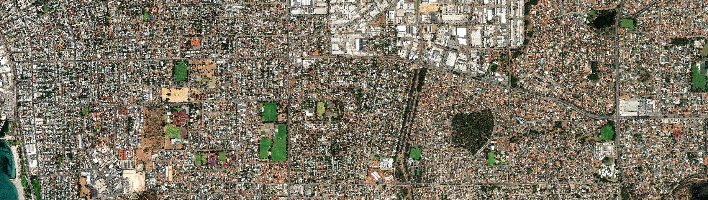 Aerial view of Hilton (WA), WA