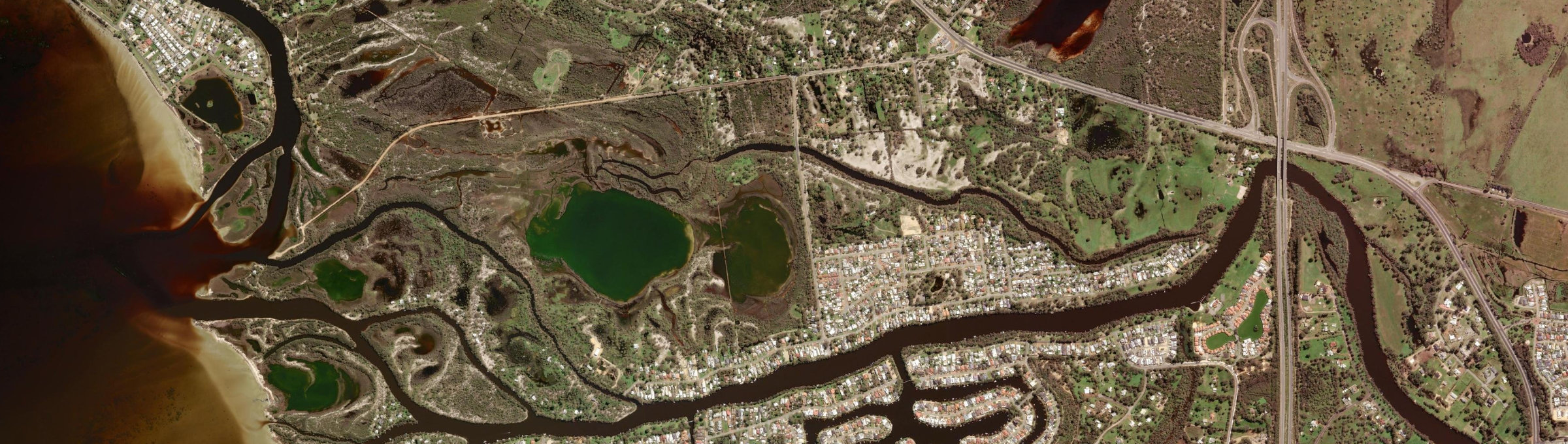 Aerial view of North Yunderup, WA