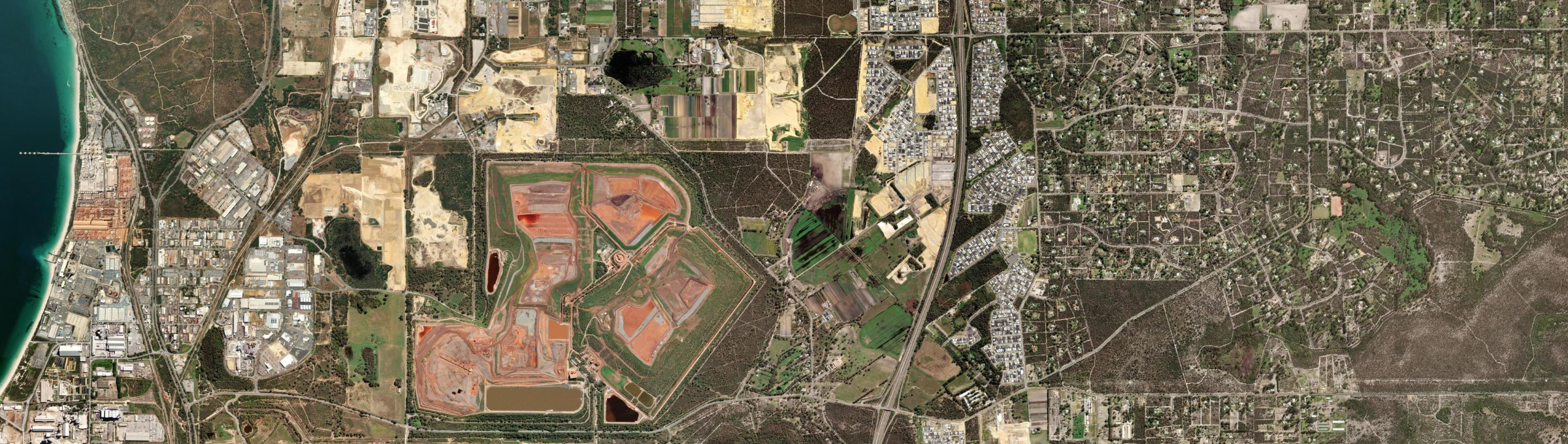 Aerial view of Mandogalup, WA