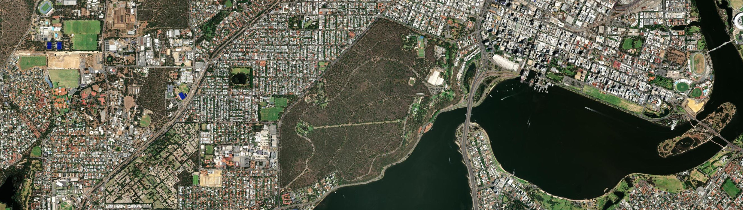Aerial view of Kings Park (WA), WA