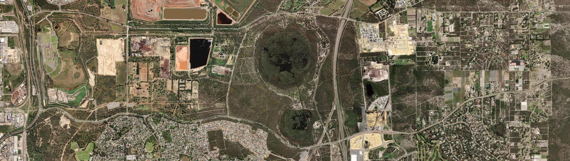 Aerial view of The Spectacles, WA
