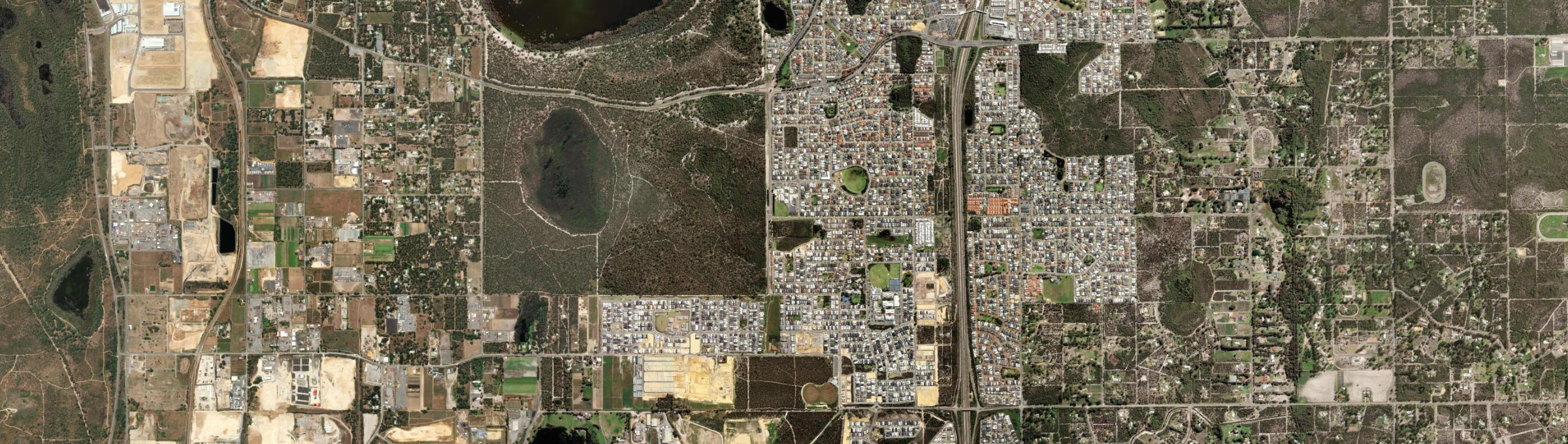Aerial view of Hammond Park, WA