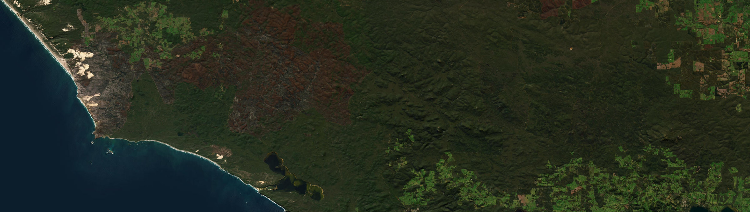 Aerial view of North Walpole, WA