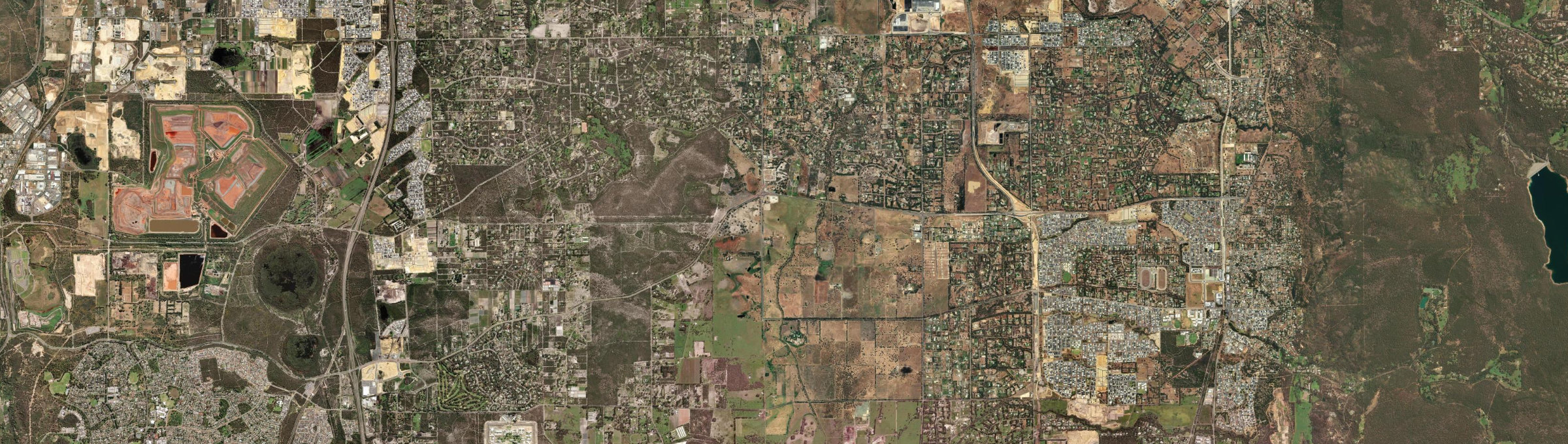 Aerial view of Oakford, WA