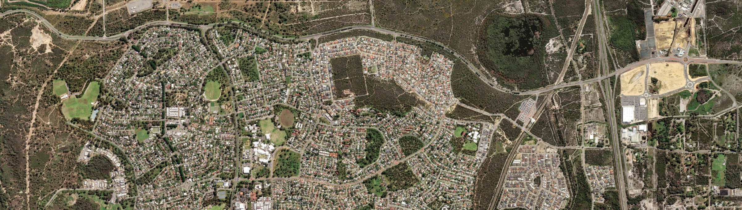 Aerial view of Orelia, WA