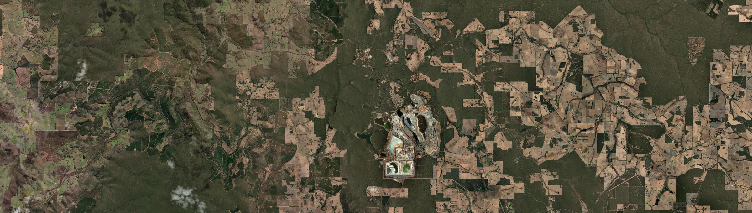 Aerial view of Greenbushes, WA